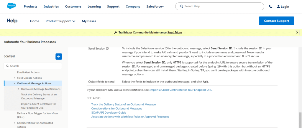 Salesforce Outbound Messages