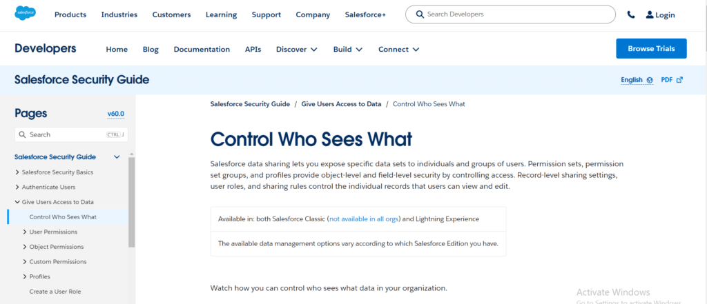 Who Sees What Salesforce